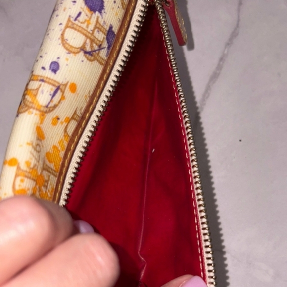 Dooney & Bourke Vintage Splatter Paint Monogram Wallet - Picture 8 of 9